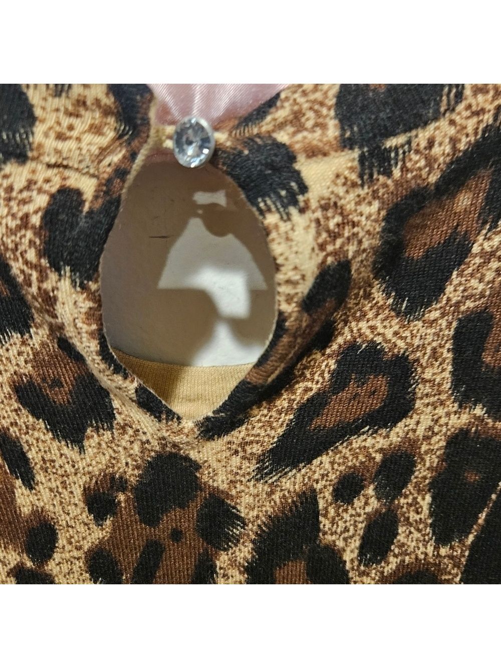 INC Women's Tight-Knit Animal Print Jeweled Neckline Pullover Sweater Size S - Picture 8 of 11